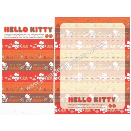 Ano 2004. Conjunto de Papel de Carta Hello Kitty Col 10 Sanrio