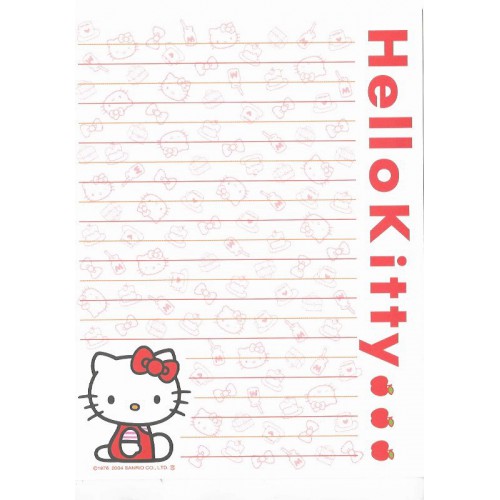 Ano 2004. Conjunto de Papel de Carta Hello Kitty Col 18 Sanrio