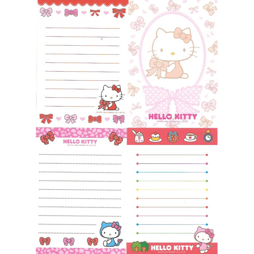 Ano 2004. Kit 20 Notas Hello Kitty Ribbon Sanrio