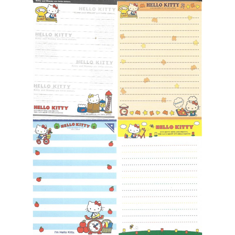 Ano 2005. Kit 16 Notas Hello Kitty Sanrio