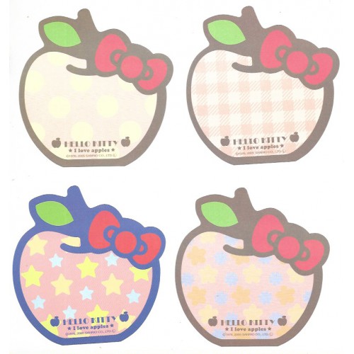 Ano 2005. Kit 24 Notas Hello Kitty I Love Apples Sanrio