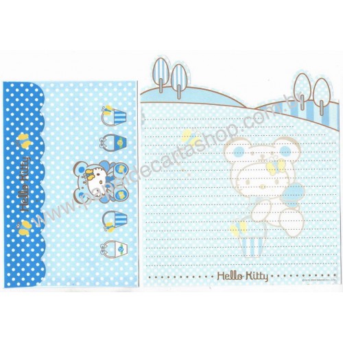 Ano 2006. Conjunto de Papel de Carta Hello Kitty Bear2 CAZ - Sanrio