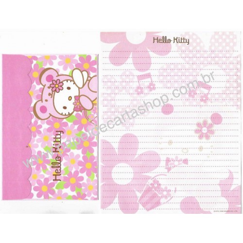 Ano 2006. Conjunto de Papel de Carta Hello Kitty Bear2 CRS - Sanrio