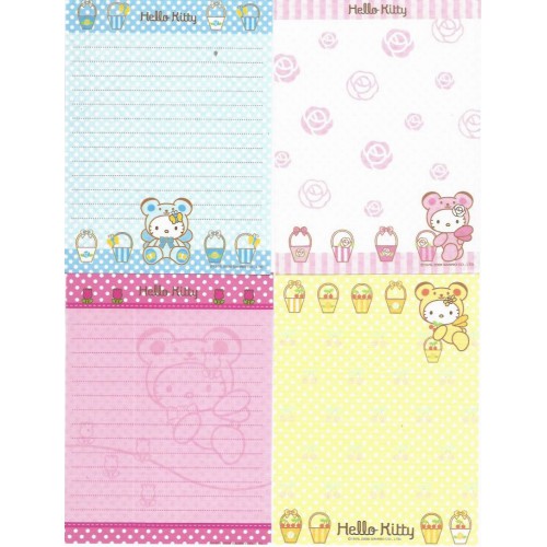 Ano 2006. Kit 8 Notas Hello Kitty Bear2 - Sanrio
