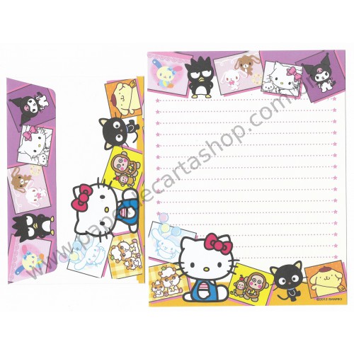 Ano 2012. Kit 4 Conjuntos de Papel de Carta Hello Kitty & SANRIO CHARACTERS