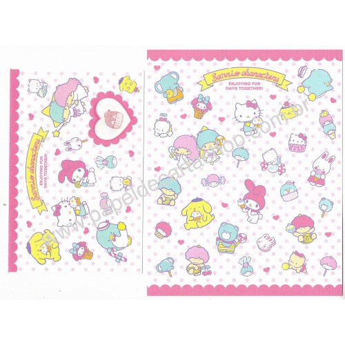 Ano 2020. Conjunto de Papel de Carta Sanrio Characters