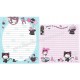 Ano 2010. Conjunto de Papel de Carta HK Fanfunwonderland Sanrio