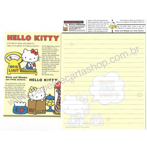 Ano 2005. Conjunto de Papel de Carta Hello Kitty 04 Sanrio