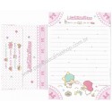 Ano 2004. Conjunto de Papel de Carta Little Twin Stars Join Us P Sanrio