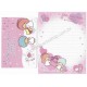 Ano 2009. Conjunto de Mini-Papel de Carta Little Twin Stars P1 Sanrio