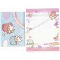 Ano 2009. Conjunto de Mini-Papel de Carta Little Twin Stars P2 Sanrio