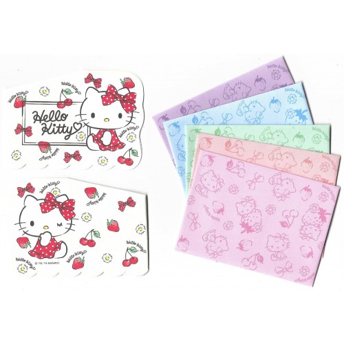 Ano 2016. Kit Mini-Cartão de Mensagem Hello Kitty Strawberry Sanrio