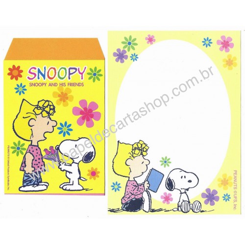 Conjunto de Papel de Carta Pequeno Snoopy MM1 Peanuts UFS