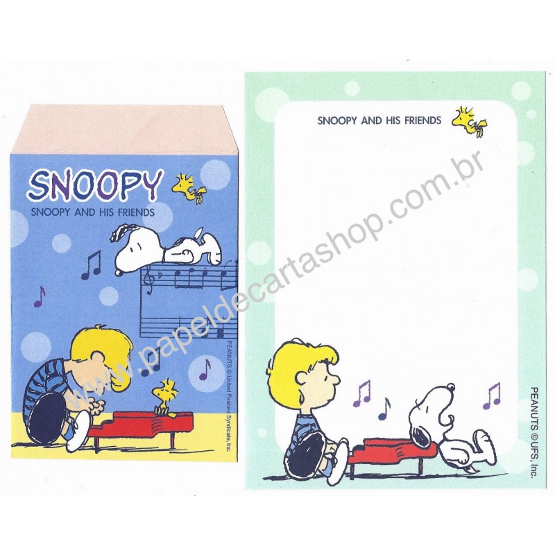 Conjunto de Papel de Carta Pequeno Snoopy MM2 Peanuts UFS