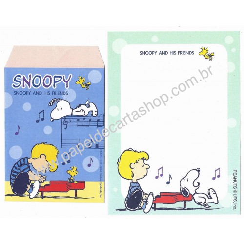 Conjunto de Papel de Carta Pequeno Snoopy MM2 Peanuts UFS