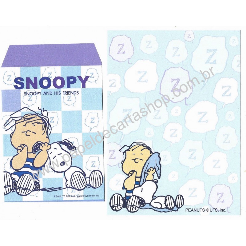 Conjunto de Papel de Carta Pequeno Snoopy MM3 Peanuts UFS