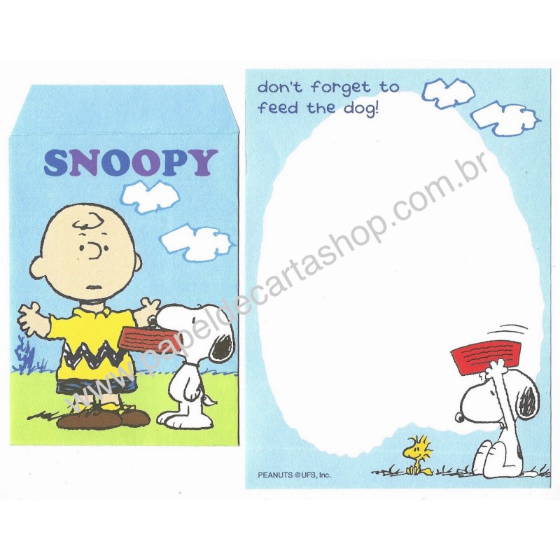 Conjunto de Papel de Carta Pequeno Snoopy MM6 Peanuts UFS