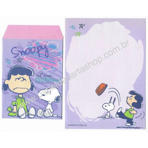 Conjunto de Papel de Carta Pequeno Snoopy MM5 Peanuts UFS