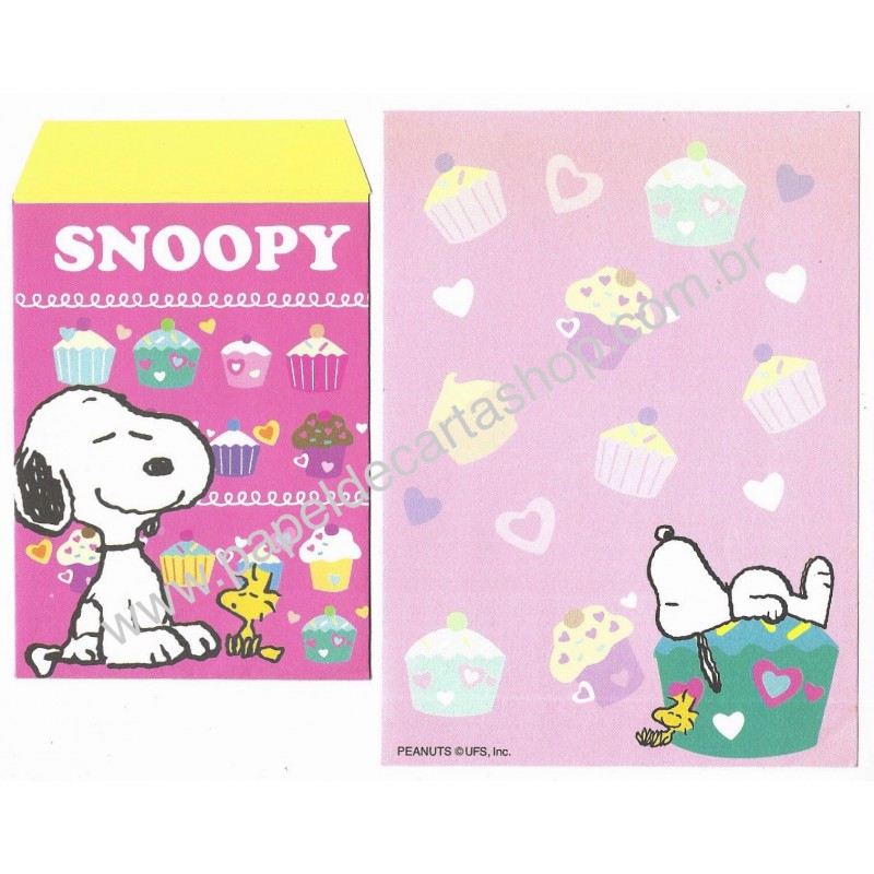 Conjunto de Papel de Carta Pequeno Snoopy MM7 Peanuts UFS