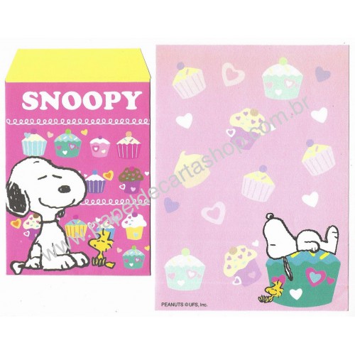 Conjunto de Papel de Carta Pequeno Snoopy MM7 Peanuts UFS