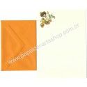 Conjunto de Papel de Carta Antigo Importado CHARMERS Hello Hallmark