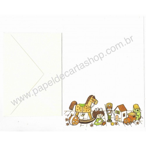 Conjunto de Papel de Carta Antigo Importado CHARMERS Toys Hallmark