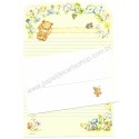 Conjunto de Papel de Carta Antigo Importado Mary Hamilton BEAR 07 Hmk