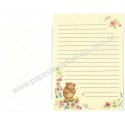 Conjunto de Papel de Carta Antigo Importado Mary Hamilton Bear CRE