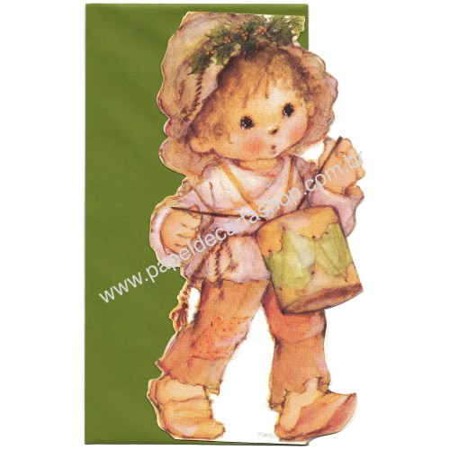 Notecard Antigo Importado Mary Hamilton Drummer Boy Hallmark