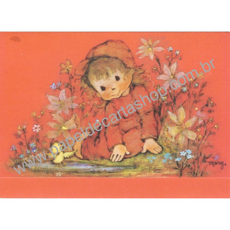 Postalete Antigo Importado Mary Hamilton RED - Hallmark