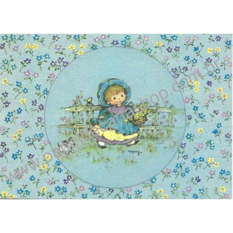 Postalete Antigo Importado Mary Hamilton BLUE - Hallmark