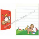 Ano 1985. Conjunto de Papel de Carta Hello Kitty Farm CVM Sanrio