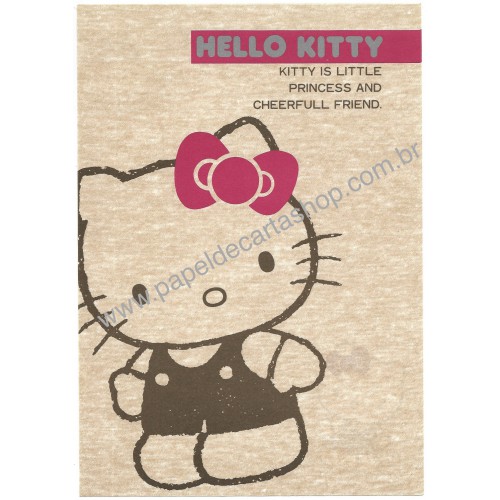 Ano 1987. Conjunto de Papel de Carta Hello Kitty Gold Sanrio