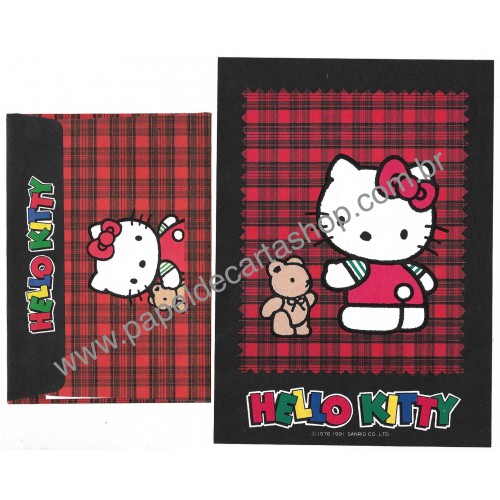 Ano 1991. Conjunto de Papel de Carta Hello Kitty CXZ Vintage Sanrio