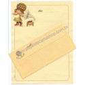 Conjunto de Papel de Carta Antigo Importado Bonnie Bonnets Simpatie