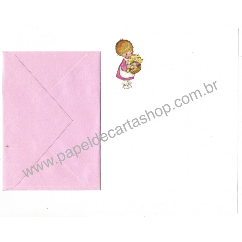 Conjunto de Papel de Carta Antigo Importado Mary Hamilton 15 - Hallmark