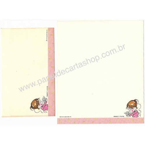 Conjunto de Papel de Carta Antigo Importado Marty Links CRS Hallmark