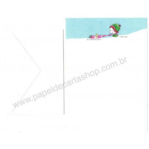 Ano 1975. Conjunto de Papel de Carta Marty Links PEQ - Hallmark