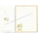 Conjunto de Papel de Carta Antigo Importado Buttons & Boo CRS Hallmark