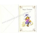 Notecard Antigo Importado Miss Petticoat Happy Christmas