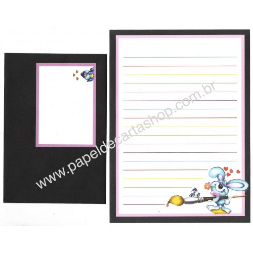 Conjunto de Papel de Carta Antigo Bacco 5 Suécia