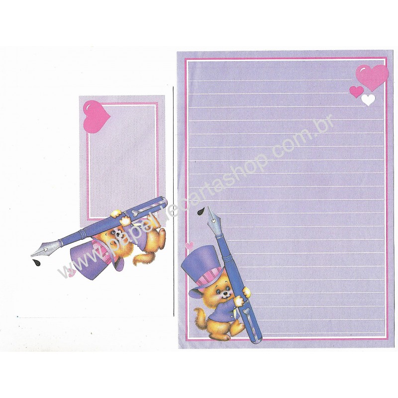 Conjunto de Papel de Carta Antigo Bacco 13 Suécia