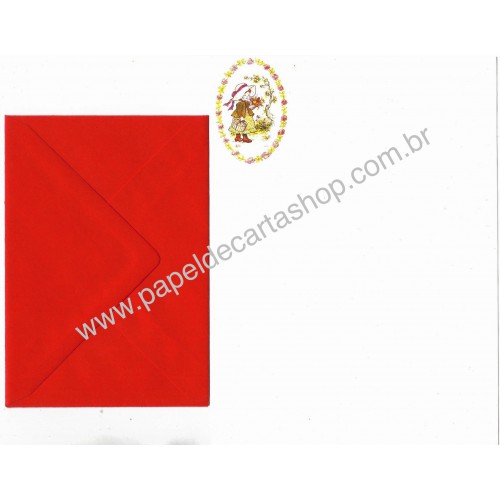 Conjunto de Papel de Carta Antigo Importado Sarah Kay CVM