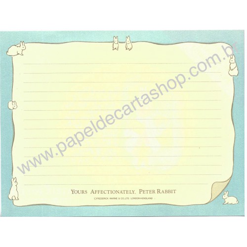 Conjunto de Papel de Carta Importado Peter Rabbit Beatrix Potter