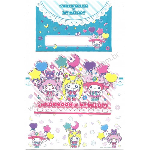 Ano 2018. Kit 2 Conjuntos de Papel de Carta My Melody & Sailormoon