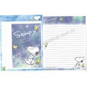 Kit 2 Conjuntos de Papéis de Carta Snoopy Stars Peanuts Japão 2015