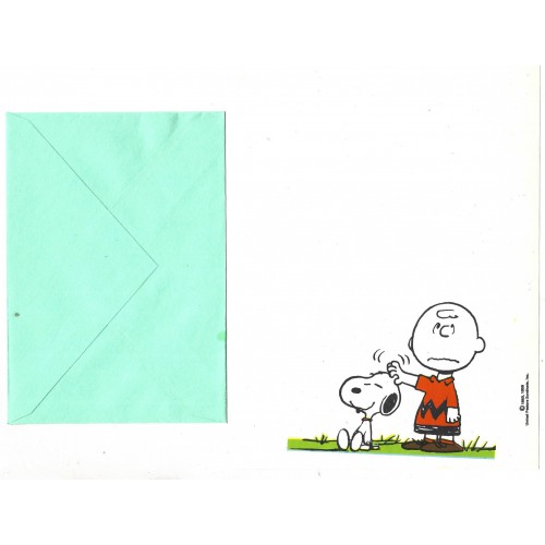 Conjunto de Papel de Carta ANTIGO SNOOPY & Charlie Hallmark Crown