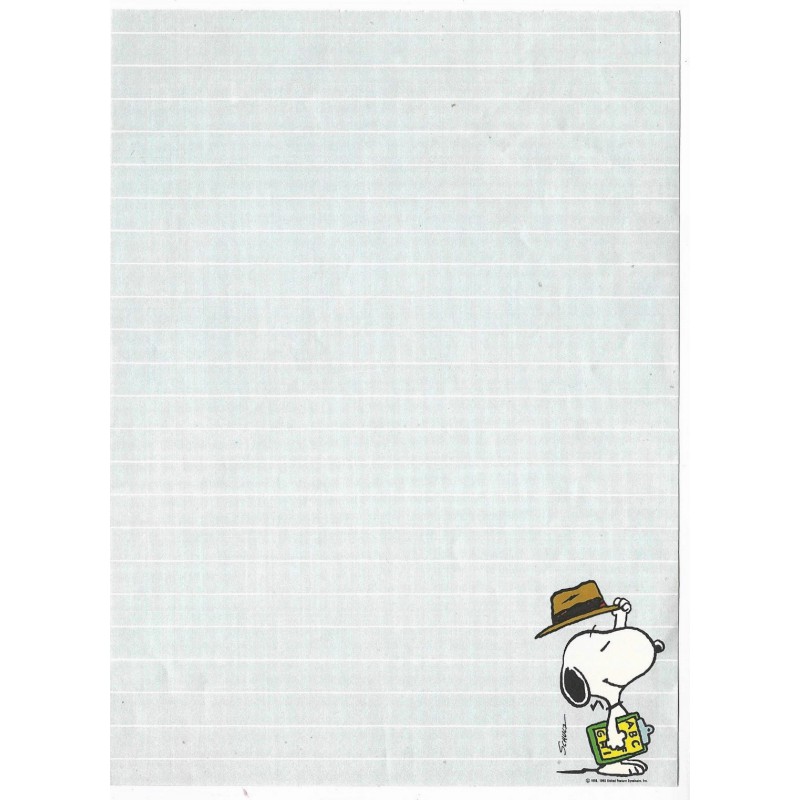 Papel de Carta ANTIGO SNOOPY CAZ 6 Hallmark CROWN