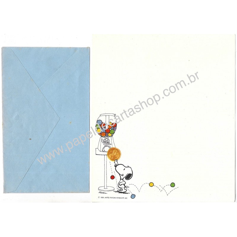 Conjunto de Papel de Carta Antigo Snoopy Coin