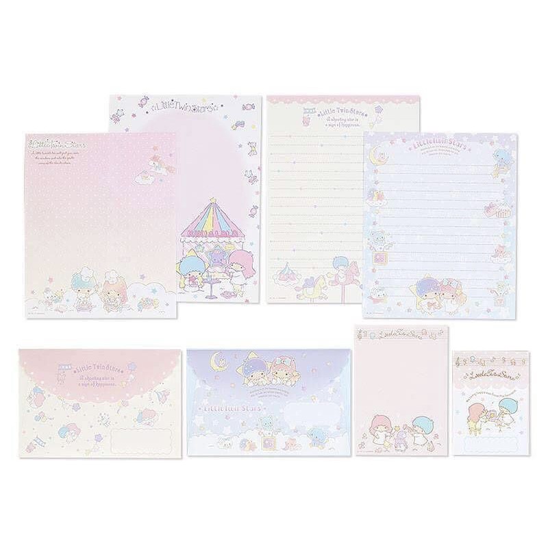 Ano 2017. Kit 3 Conjuntos de Papel de Carta Little Twin Stars Stars Sanrio